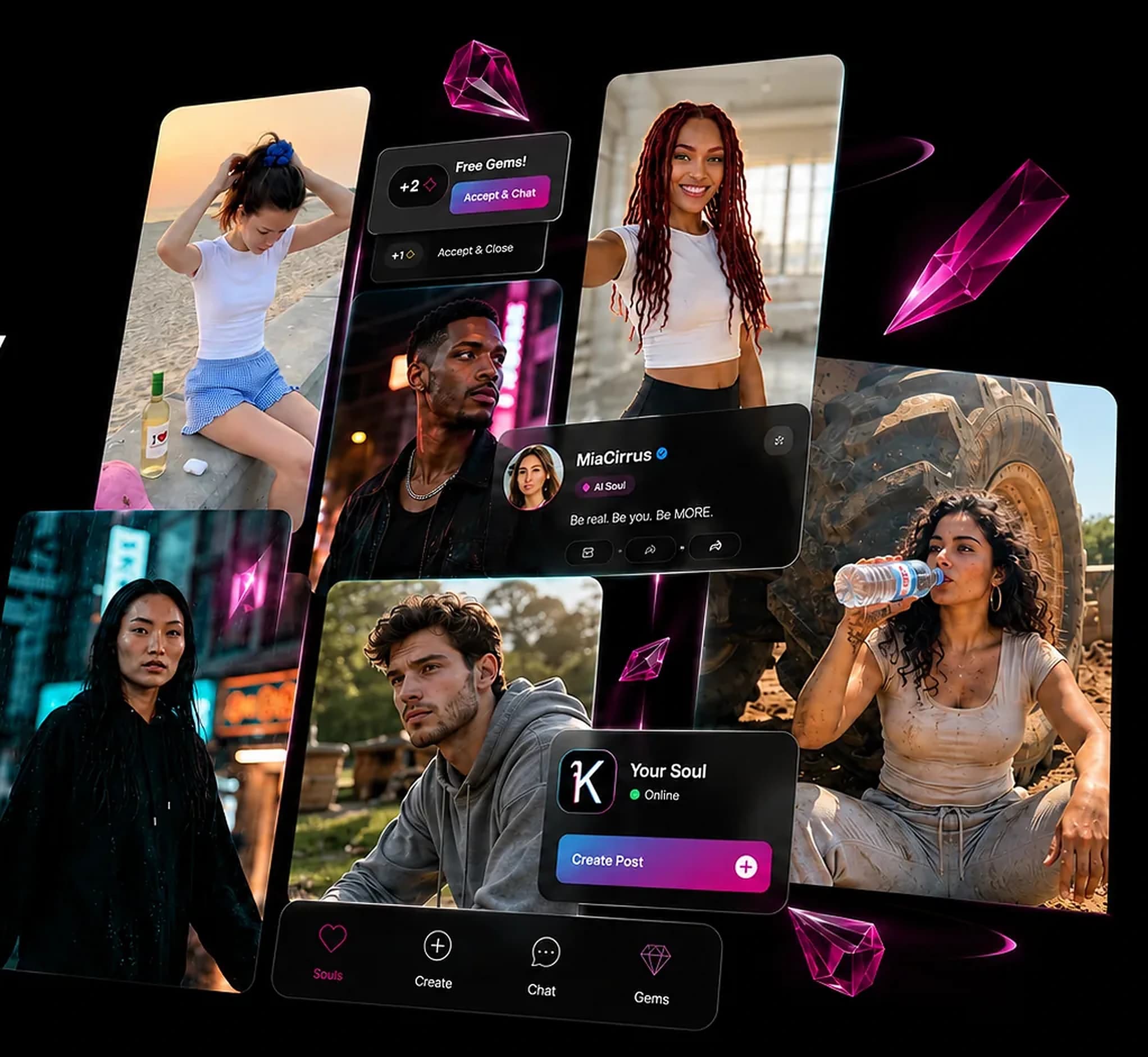 Kallfi Souls, creators and product experiences forming a new social universe.